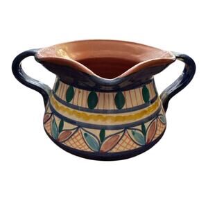 Talavera Colorful Hand Made Handled Pottery Jug Server